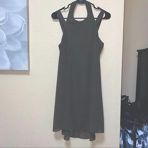 Shift Halter Neckline Green Dress with Straps from Studio City